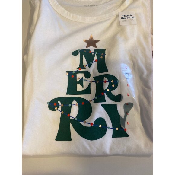 Old Navy Christmas Holiday Pajama Lounge Shirts Size Large 12-14 - Picture 2 of 12